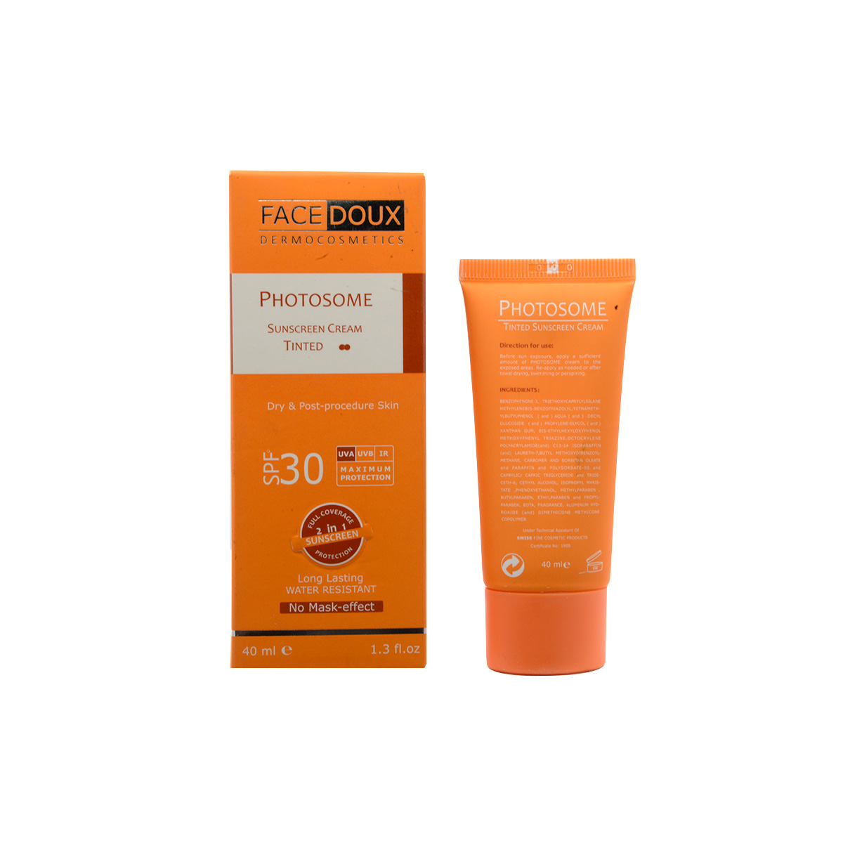 کرم ضد آفتاب رنگی فیس دوکس مدل Photosome SPF30